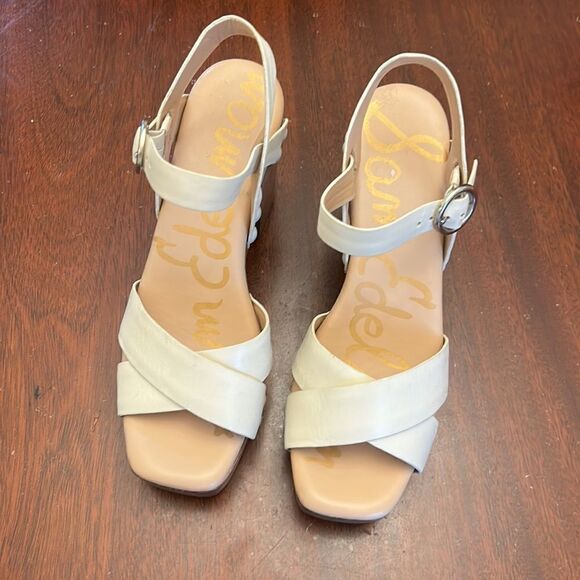 Sam Edelman Josefine cream platform heel Size 6 NWOT - Picture 3 of 10